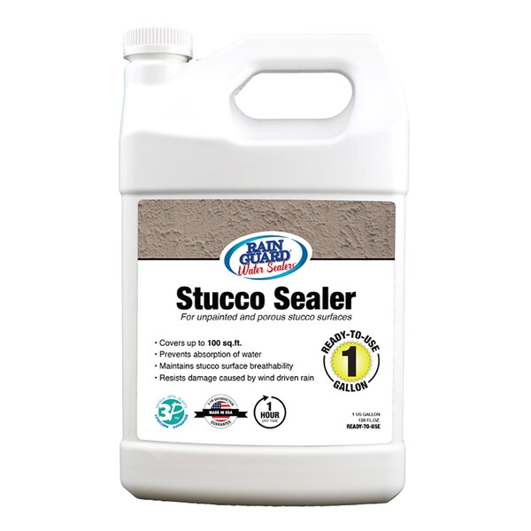 Rainguard Brands 1 Gal. Stucco Sealer, Natural Finish, Clear SP7004 Zoro